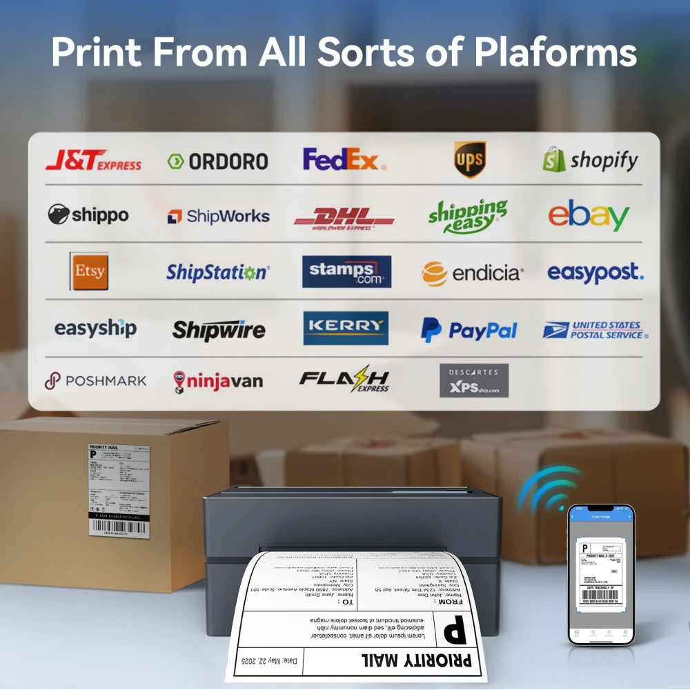 Portable Thermal Label Printer